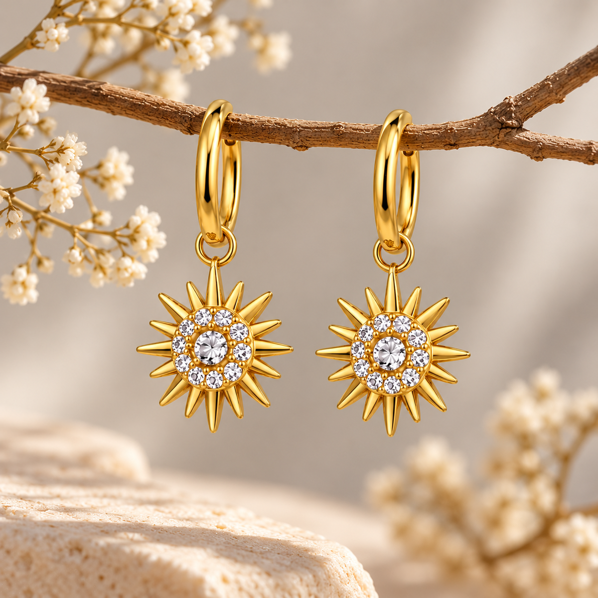 Starlit Sun Hoops