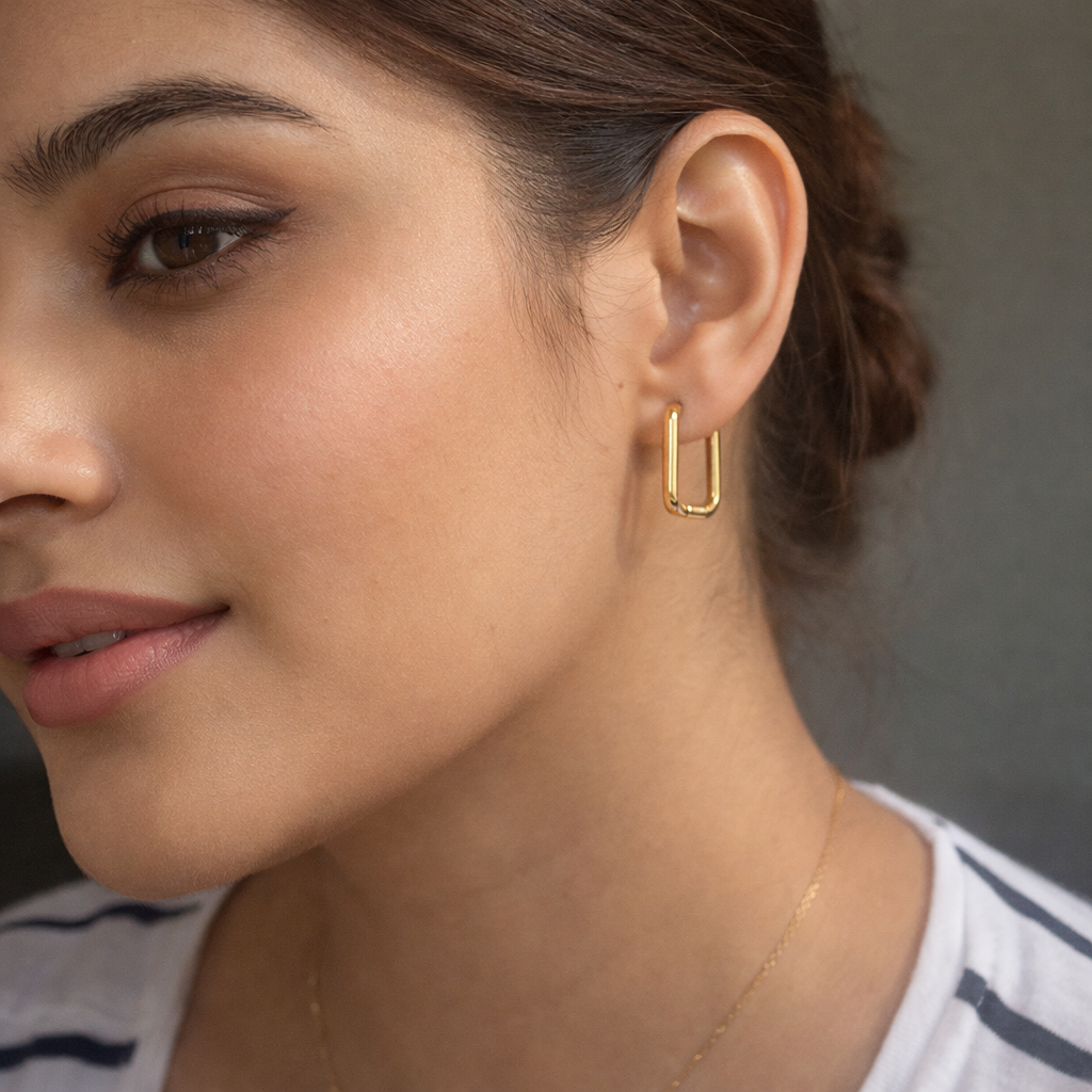 Golden Edge Hoops