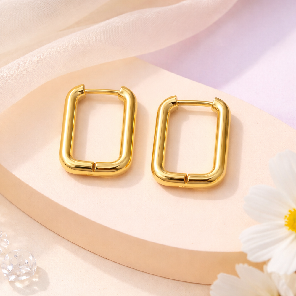 Golden Edge Hoops