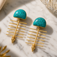 Turquoise Drama Drops