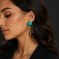 Turquoise Drama Drops