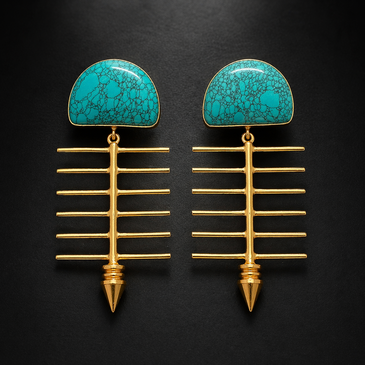 Turquoise Drama Drops
