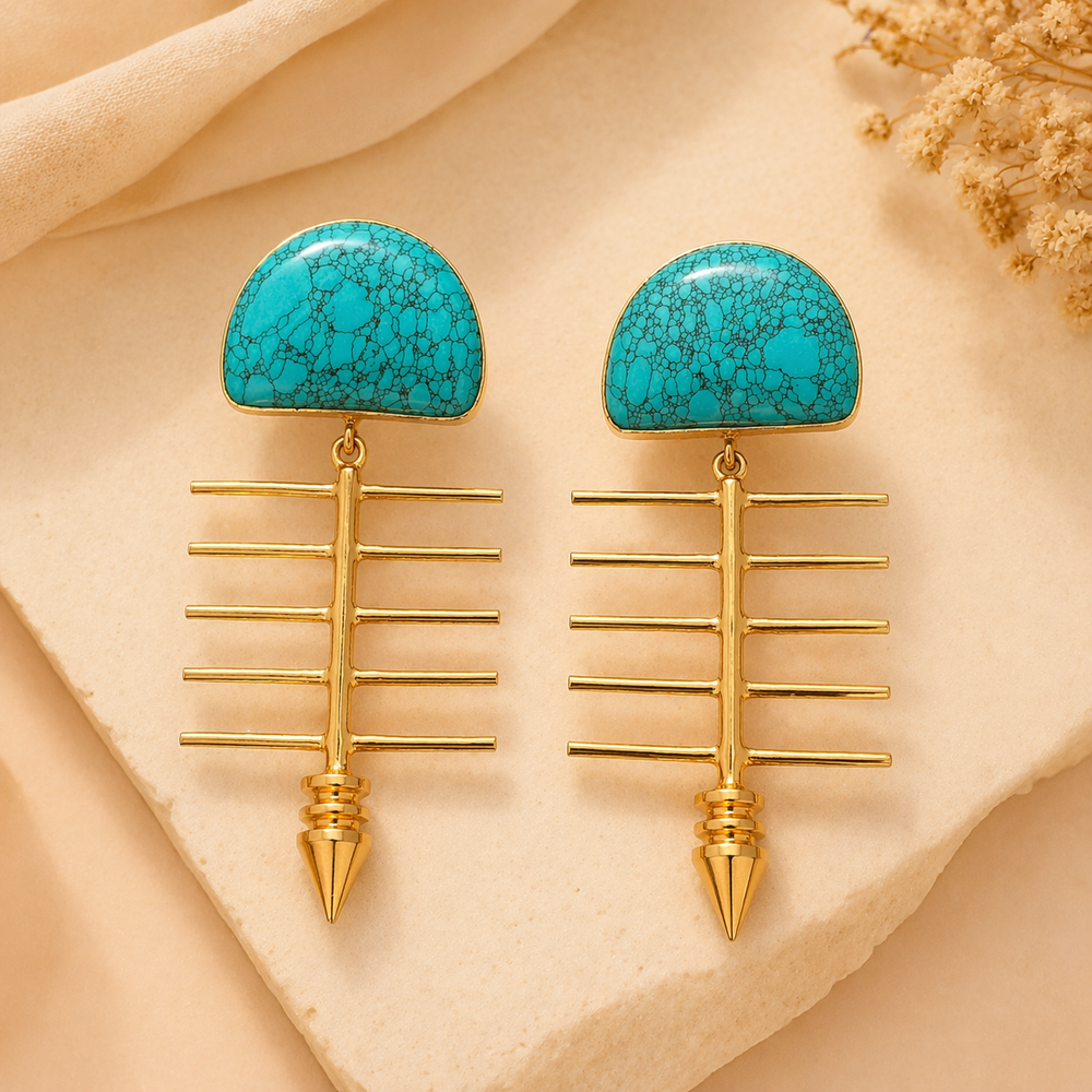 Turquoise Drama Drops