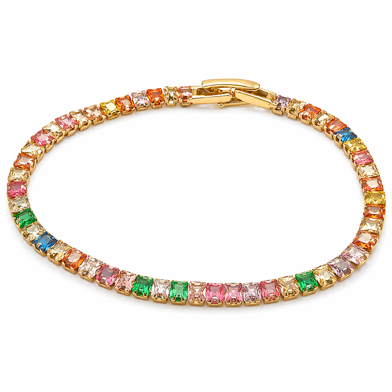 Rainbow Tennis Bracelet