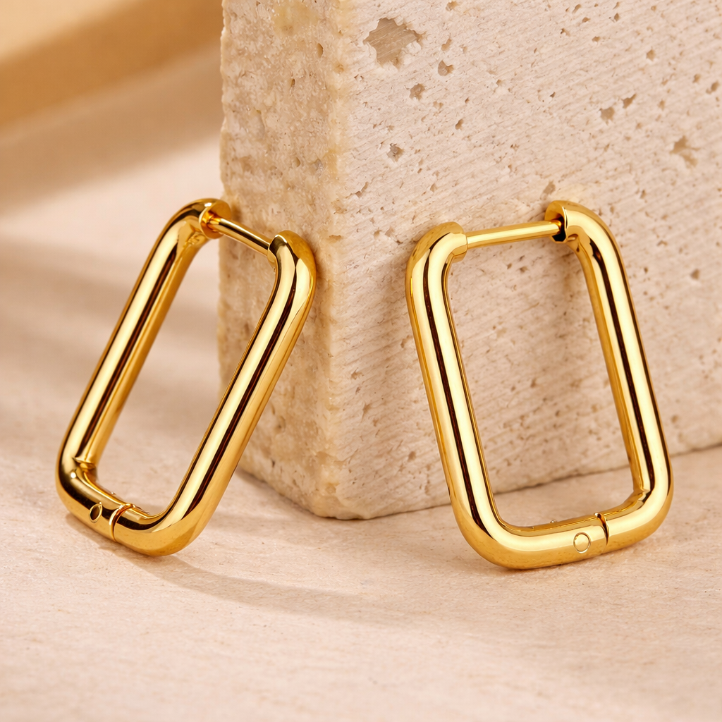 Golden Edge Hoops