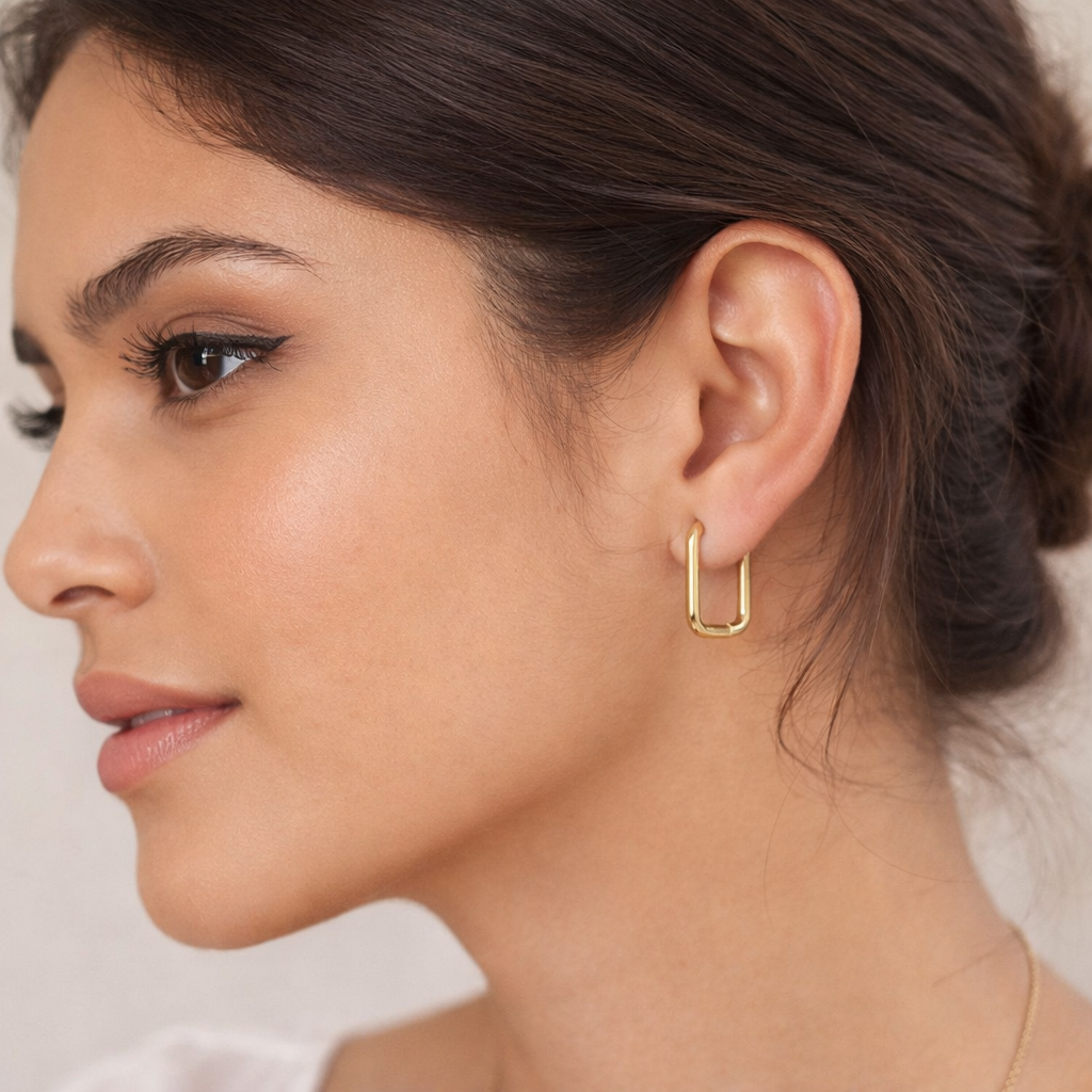 Golden Edge Hoops