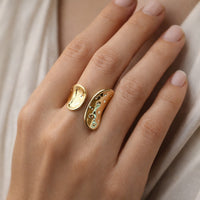 Luna Hammered Adjustable Ring