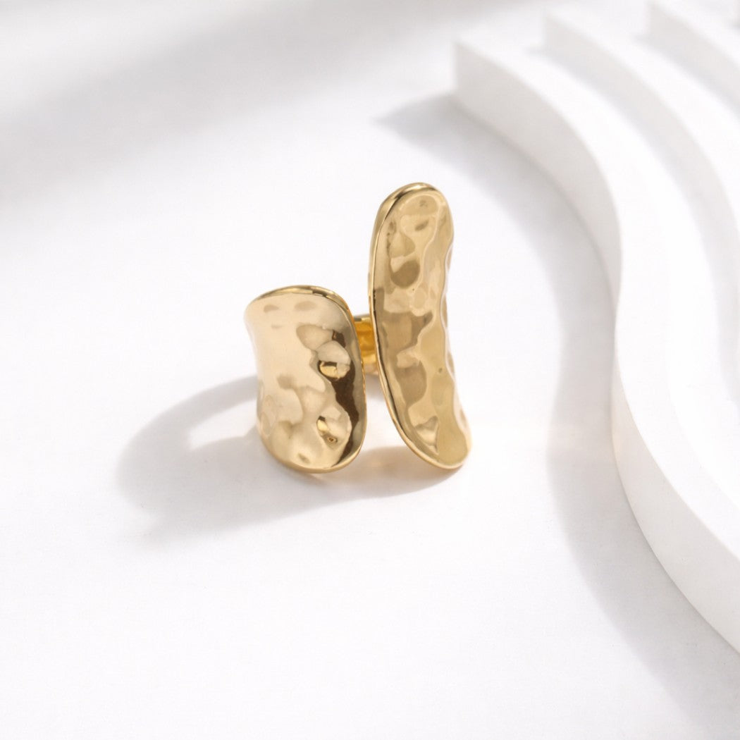 Luna Hammered Adjustable Ring